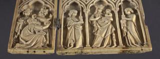 Triptych, 2 registers, with arches (frise d'arcatures) (Bottom)