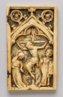 Wing, right (fragment of a diptych), 1 register, 1 arch across (plaquette) (Front)