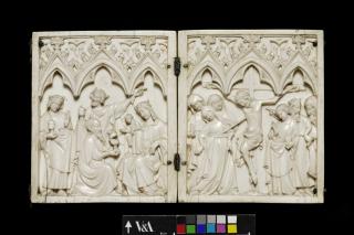 Diptych, 1 register, 3 arches across (plaquettes; frise d'arcatures) (Front)
