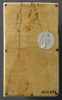 Wing, right (fragment of a diptych), 1 register (plaquette) (Back)