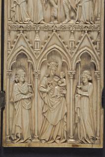 Triptych, 2 registers, with arches (frise d'arcatures) (Detail, front)