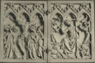 Diptych, 1 register, 3 arches across (plaquettes; frise d'arcatures) (Front)
