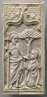 Panel (probably fragment of a box), 1 register, 1 ogee arch across (plaquette) (Front)