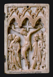 Wing, right (fragment of a diptych), 1 register, 3 arches across (frise d'arcatures; plaquette) (Front)