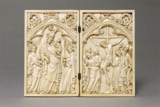 Diptych, 1 register, 1 arch across (plaquettes) (Front)