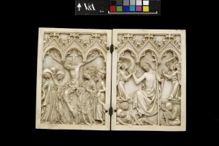 Diptych, 1 register, 3 arches across (plaquettes; frise d'arcatures) (Front)