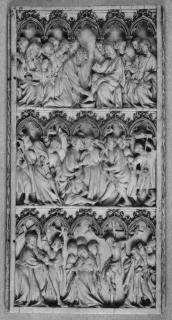 Wing, right (part of a diptych), 3 registers, 5 arches across (frise d'arcatures) (Front)