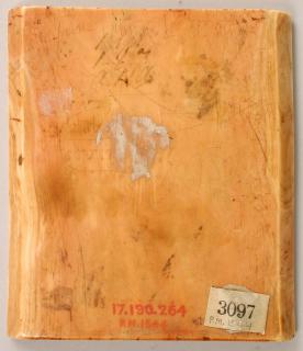 Panel (probably a pax), 1 register, 1 ogee arch across (plaquette; baiser de paix) (Back)