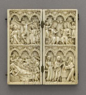 Diptych, 2 registers, 3 arches across (frise d'arcatures) (Front)