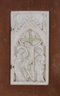 Wing, right (fragment of a diptych), 1 register, 1 arch across (plaquette) (Front)
