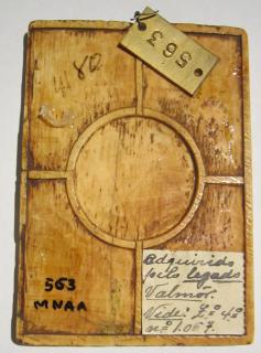 Writing tablet, 1 register, 3 arches across (plaquette; frise d'arcatures; tablette à écrire) (Back)