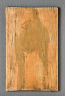 Wing, left (fragment of a diptych), 1 register, 1 arch across (plaquette; colonnettes) (Back)