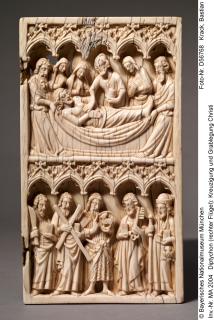 Diptych, 2 registers, 5 arches across (frise d'arcatures) (Wing, right, back)