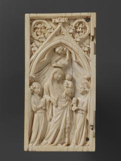 Diptych, 1 register, 1 arch across (plaquette) (Wing, left)