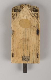 Gabled centre panel (fragment of polyptych), 1 register (tabernacle; colonnettes) (Back)