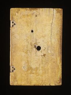 Wing, right (fragment of a diptych), 1 register, 3 arches across (plaquette; frise d'arcatures) (Back)