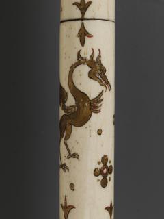 Painted crozier (crosse) (Detail, staff)