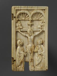 Wing, right (fragment of a diptych), 1 register, 2 arches across (plaquette; frise d'arcatures) (Front)