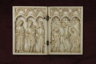 Diptych, 1 register, 3 arches across (plaquettes; frise d'arcatures) (Front)