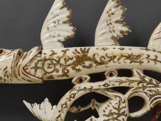 Painted crozier (crosse) (Detail)