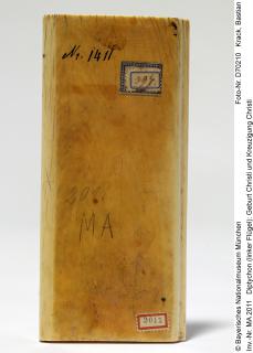 Wing, left (fragment of a diptych), 2 registers, 3 arches across (frise d'arcatures) (Back)