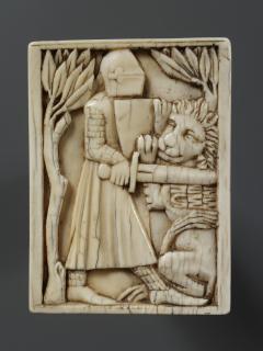 Panel (possibly fragment of a casket), 1 register (coffret) (Front)