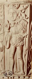 Chalice-shaped reliquary or pyxis (?) (Detail, possibly Hector)