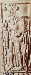 Chalice-shaped reliquary or pyxis (?) (Detail, Joshua)