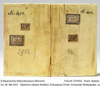 Diptych, 2 registers, 4 arches across (frise d'arcatures) (Back)