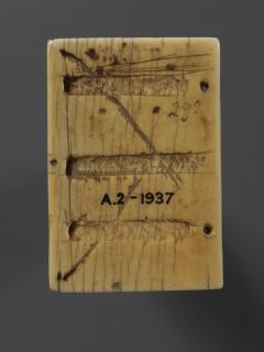 Diptych, with quatrefoils (quatre-feuille); reused as part of the binding of a book (Wing, right, back)