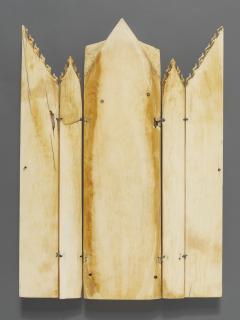 Gabled polyptych, with arches (tabernacle; colonnettes; frise d'arcatures) (Back)