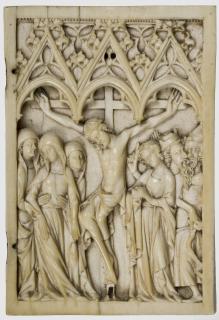 Wing, right (fragment of a diptych), 1 register, 3 arches across (frise d'arcatures; plaquette) (Front)