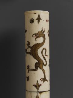 Painted crozier (crosse) (Detail, staff)