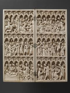 Diptych, 3 registers, 6 arches across (frise d'arcatures; colonnettes) (Front)