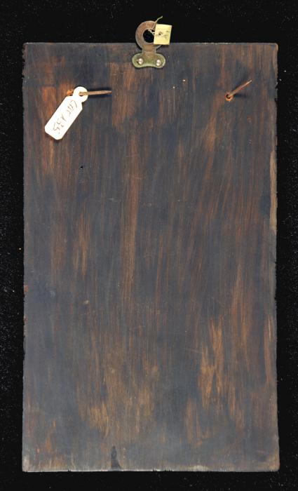 Wing, left (fragment of a diptych), 1 register, 3 arches across (frise d'arcatures; colonnettes) (Back)