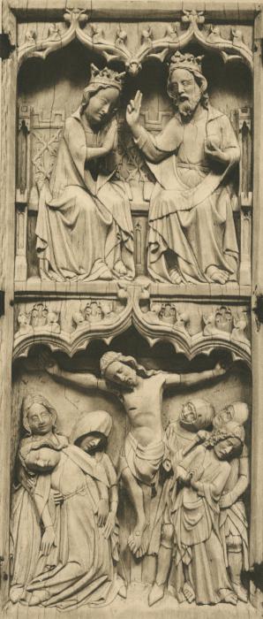 Triptych, 2 registers, with ogee arches; known as the Triptych of John Grandisson (Centre panel)