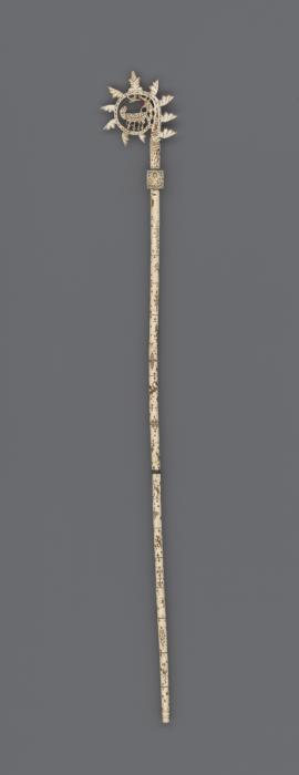 Painted crozier (crosse) (Side)