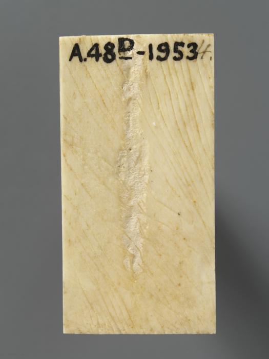 Panel (part of a box), 1 register (boite) (Back)