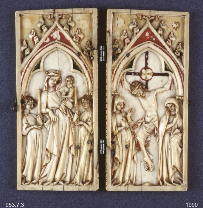 Diptych, 1 register, 1 arch across (plaquettes) (Front)
