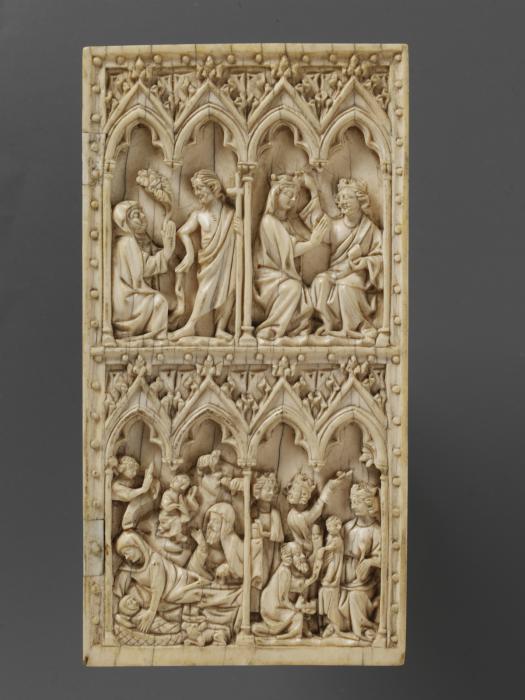 Diptych, 2 registers, 4 arches across (frise d'arcatures, colonnettes) (Wing, right)
