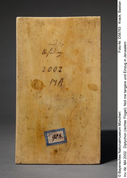 Diptych, 2 registers, with quatrefoils (quatre-feuilles) (Wing, right, back)