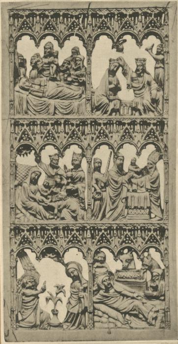 Openwork panel, 3 registers, 6 arches across (frise d'arcatures; plaque ajourée) (Front)