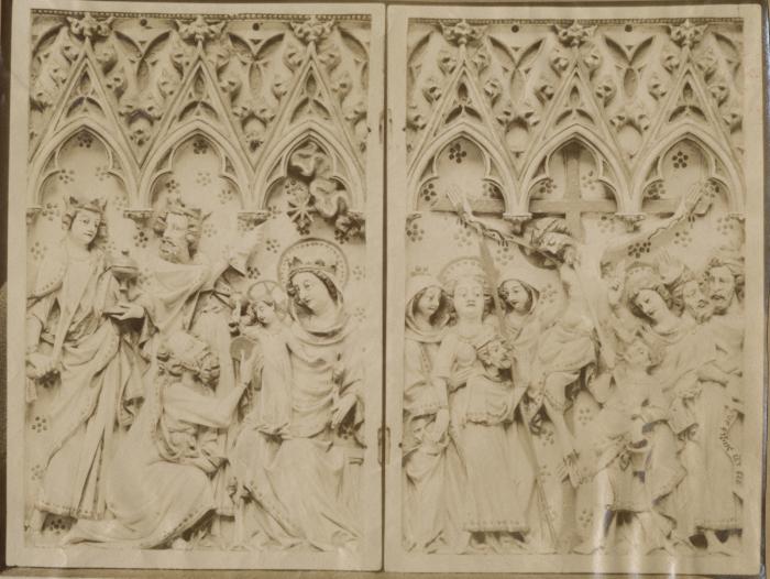Diptych, 1 register, 3 arches across (plaquettes; frise d'arcatures) (Front)