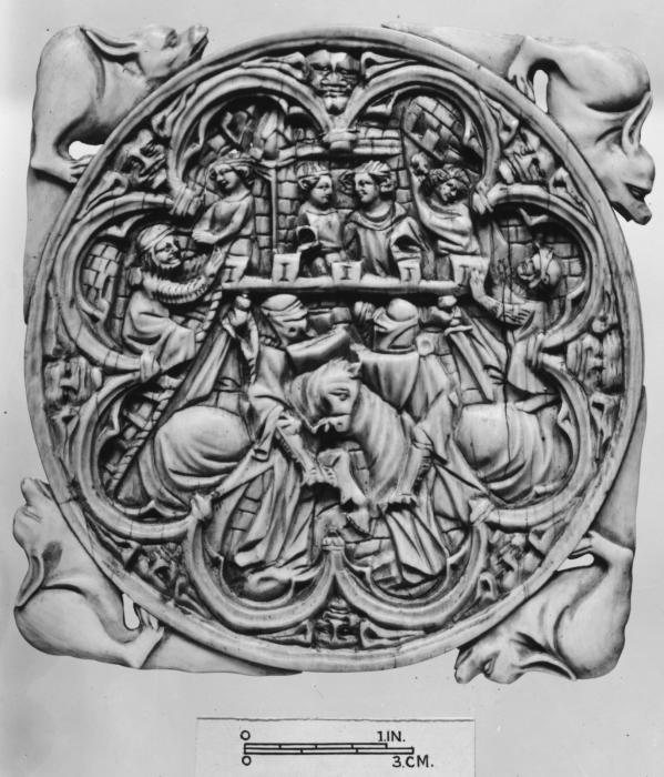 Mirror case, frame of 8 lobes (valve de miroir) (Front)