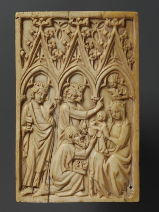 Writing tablet, 1 register, 3 arches across (frise d'arcatures; plaquette; tablette à écrire) (Front)