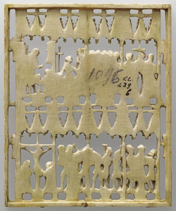 Openwork panel, 2 registers, 9 arches across (plaque ajourée; frise d'arcatures) (Back)