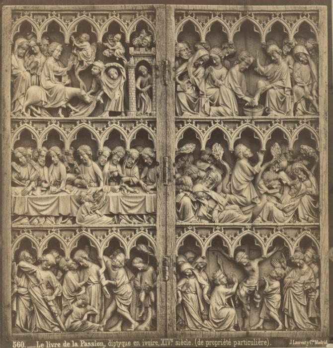 Diptych, 3 registers, 5 arches across (frise d'arcatures) (Front)