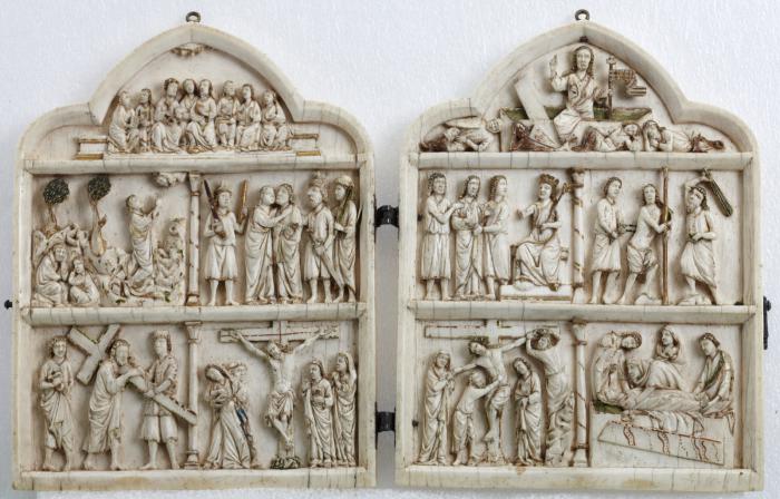 Trefoil-top diptych, 3 registers (Front)