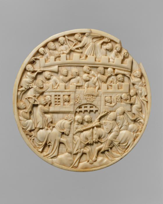 Mirror case (valve de miroir) or lid of a box (Front)