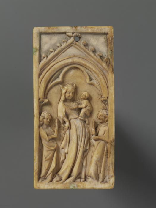 Panel (writing tablet or devotional tablet), 1 register, 1 arch across (plaquette; tablette à écrire) (Front)